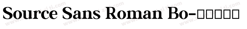 Source Sans Roman Bo字体转换